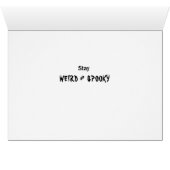 Blijf raar Happy Halloween Kaart (Binenzijde Horizontaal (Onderkant))