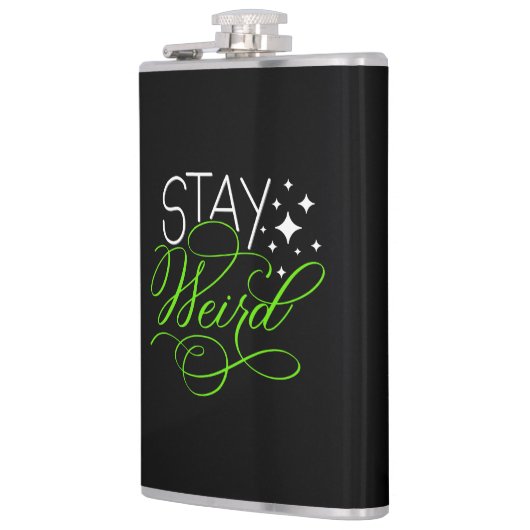 Blijf raar Introvert, nerd, nerd Heupfles (Links)