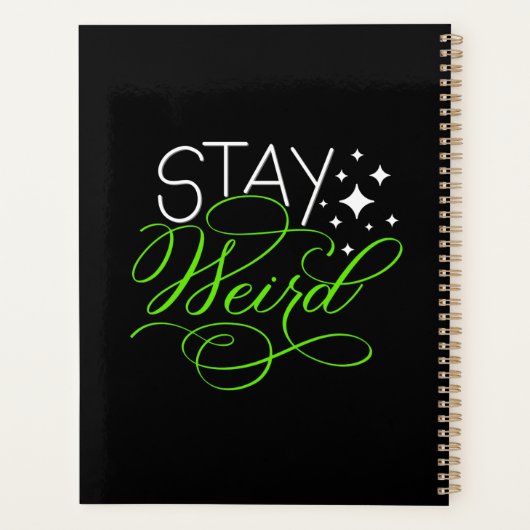 Blijf raar Introvert, nerd, nerd Planner (Achterkant)