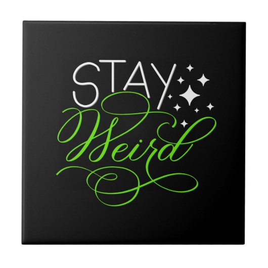 Blijf raar Introvert, nerd, nerd Tegeltje (Voorkant)