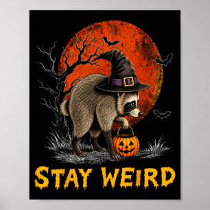 Blijf Raar Jimothy Seattle Wasbeer Halloween Volle Poster