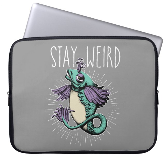Blijf raar laptop sleeve (Voorkant)