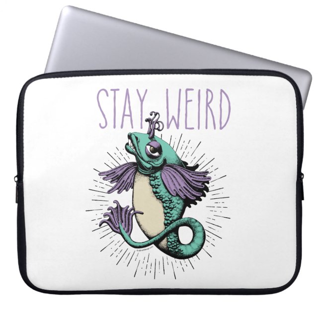 Blijf raar laptop sleeve (Voorkant)