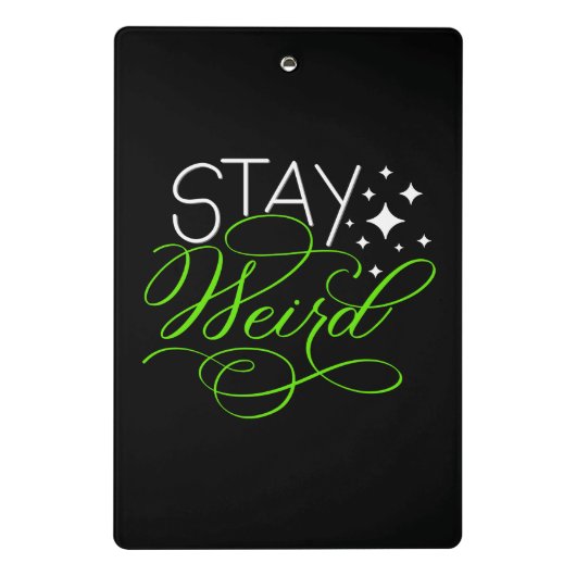 Blijf raar mini klembord (Achterkant)