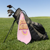 Blijf raar retro tekst ontwerp golfhanddoek (Groen)
