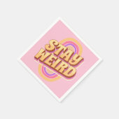 Blijf raar retro tekst ontwerp servet (Hoek)
