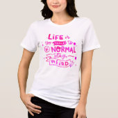 Blijf raar roze Waterverf Tri-Blend Shirt (Voorkant)