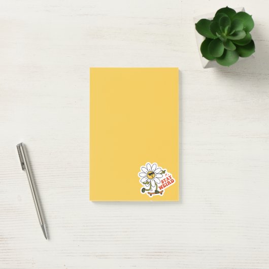 Blijf raar skateboarden Daisy Post-it® Notes (Kantoor)