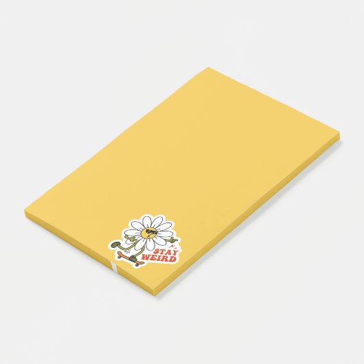 Blijf raar skateboarden Daisy Post-it® Notes (Schuin)
