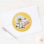 Blijf raar skateboarden Daisy Ronde Sticker (Envelop)