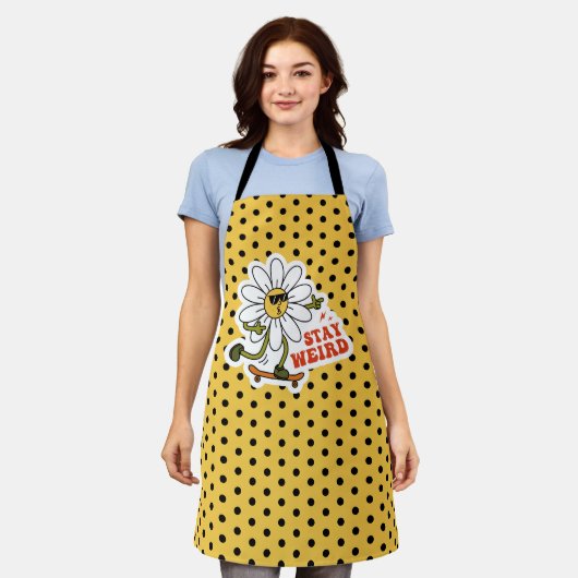 Blijf raar skateboarden Daisy Schort (Gedragen)