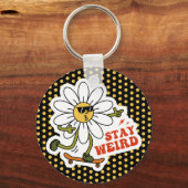 Blijf raar skateboarden Daisy Sleutelhanger (Achterkant)