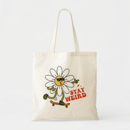 Blijf raar skateboarden Daisy Tote Bag