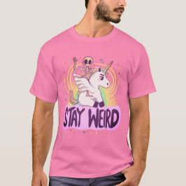 Blijf Raar - Skelet rijdt op een Eenhoorn de Zonso T-shirt