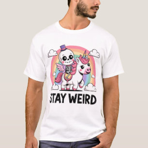 Blijf raar Skeleton Eenhoorn T-shirt