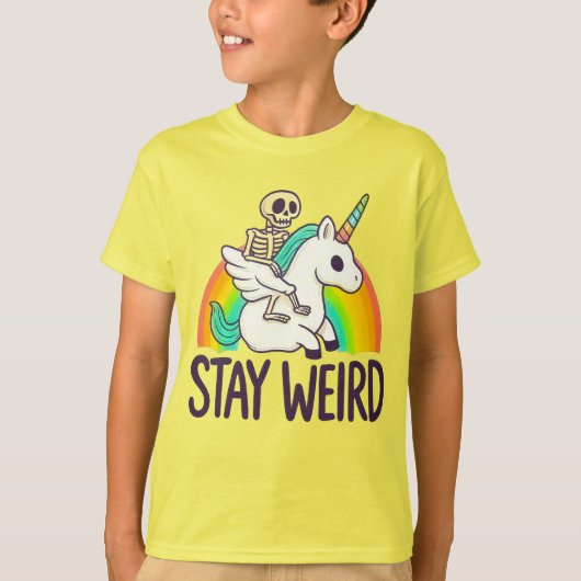 Blijf raar T-shirt - omarm je uniekheid (Voorkant)