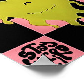 Blijf raar Trippy Alien Wall Art Poster (Hoek)