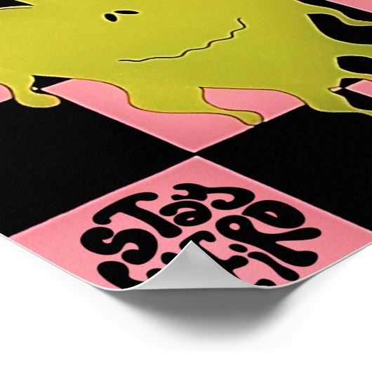 Blijf raar Trippy Alien Wall Art Poster (Hoek)