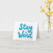 Blijf raar typografie Wenskaart Kaart (Gele Bloem)