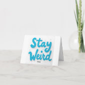 Blijf raar typografie Wenskaart Kaart (Achterkant)