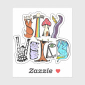 Blijf raar uitgesneden vinyl Sticker (Vel)