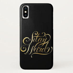 Blijf raar zwart goud, gestroomlijnd koel Case-Mate iPhone case