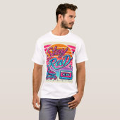 Blijf Rad Retro 80s Roller Schaats en Cassette T-shirt (Voorkant volledig)