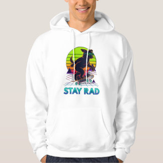 Blijf Rad Retro Skate Hond Ontwerp Hoodie