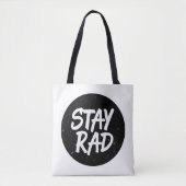 Blijf Rad Typografie Tote Bag (Voorkant)