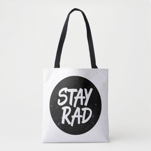Blijf Rad Typografie Tote Bag (Voorkant)