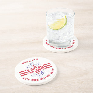 Blijf relaxed, het is 4 juli zandsteen onderzetter