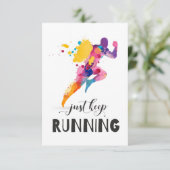 Blijf rennen Motiverende quote voor hardloopcadeau (Staand voorkant)