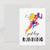 Blijf rennen Motiverende quote voor hardloopcadeau (Voorkant / Achterkant)