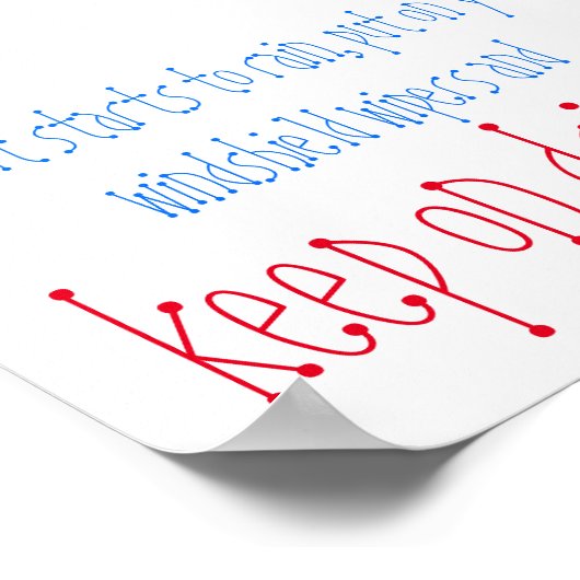 Blijf rijden met prijsopgave mini poster (Hoek)