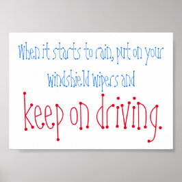 Blijf rijden met prijsopgave mini poster