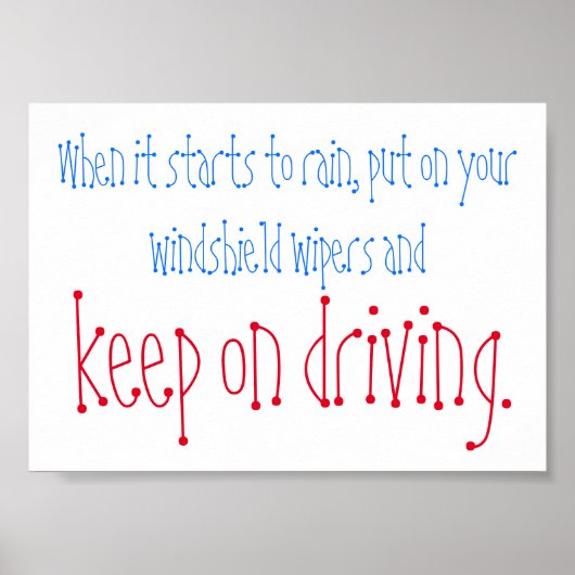 Blijf rijden met prijsopgave mini poster (Voorkant)