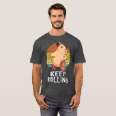 Blijf Rollen met een Hamster Roller Skating T-shirt (Voorkant volledig)