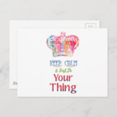 Blijf rustig aan doen. briefkaart (Voorkant / Achterkant)