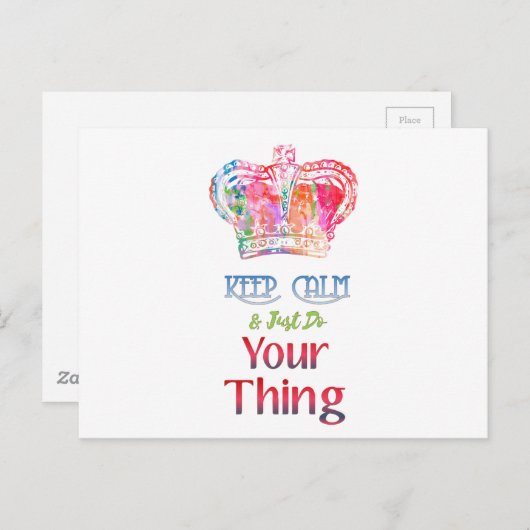 Blijf rustig aan doen. briefkaart (Voorkant / Achterkant)