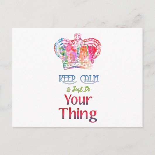 Blijf rustig aan doen. briefkaart (Voorkant)