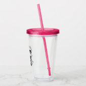Blijf rustig aan thuiswerk hard acryl drinkbeker (Links)