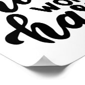 Blijf rustig aan thuiswerk hard poster (Hoek)