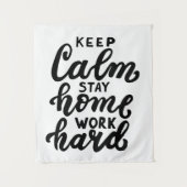 Blijf rustig aan thuiswerk hard wandkleed (Voorkant)