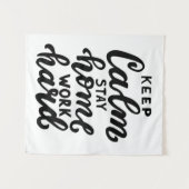 Blijf rustig aan thuiswerk hard wandkleed (Voorkant (horizontaal))