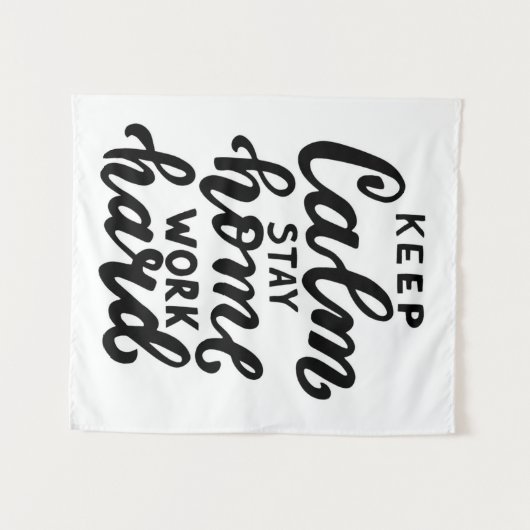 Blijf rustig aan thuiswerk hard wandkleed (Voorkant (horizontaal))