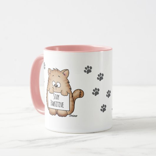 Blijf rustig - Cute Cat Lovers Coffee-Mok Mok (Voorkant links)