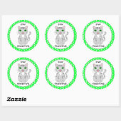 Blijf rustig | Cute Gray Cat Pun Ronde Sticker (Vel)