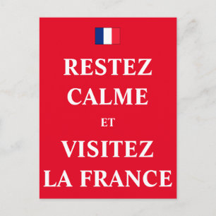 Blijf rustig en bekijk Frankrijk Briefkaart