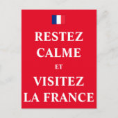 Blijf rustig en bekijk Frankrijk Briefkaart (Voorkant)