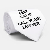 Blijf rustig en bel je advocaat. stropdas (Opgerold)